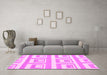 Machine Washable Solid Pink Modern Rug in a Living Room, wshabs1922pnk