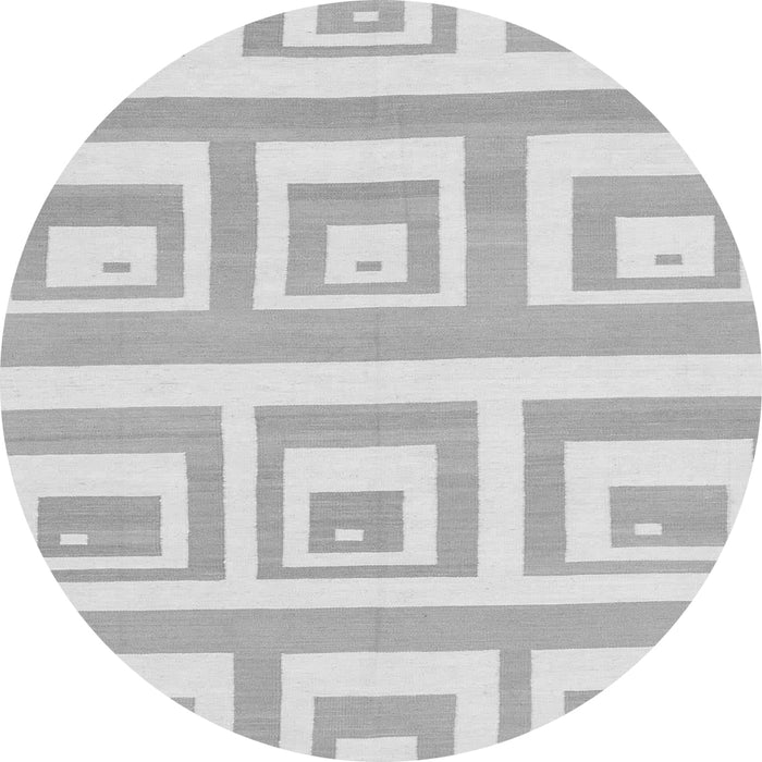 Round Solid Gray Modern Rug, abs1922gry