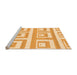 Sideview of Machine Washable Solid Orange Modern Area Rugs, wshabs1922org