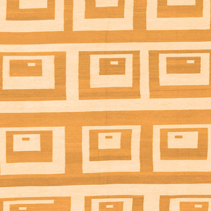 Square Machine Washable Solid Orange Modern Area Rugs, wshabs1922org