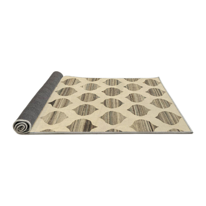 Sideview of Abstract Khaki Gold Solid Rug, abs1923