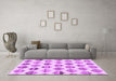 Machine Washable Solid Purple Modern Area Rugs in a Living Room, wshabs1923pur