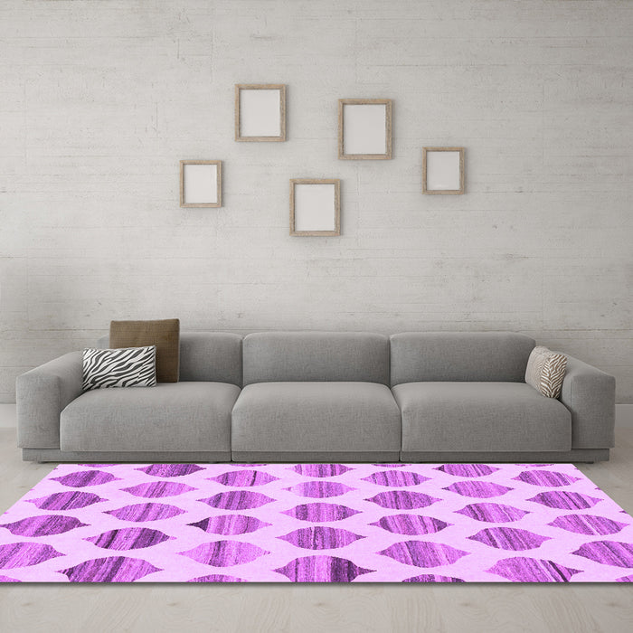 Machine Washable Solid Purple Modern Area Rugs in a Living Room, wshabs1923pur