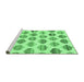 Sideview of Machine Washable Solid Emerald Green Modern Area Rugs, wshabs1923emgrn