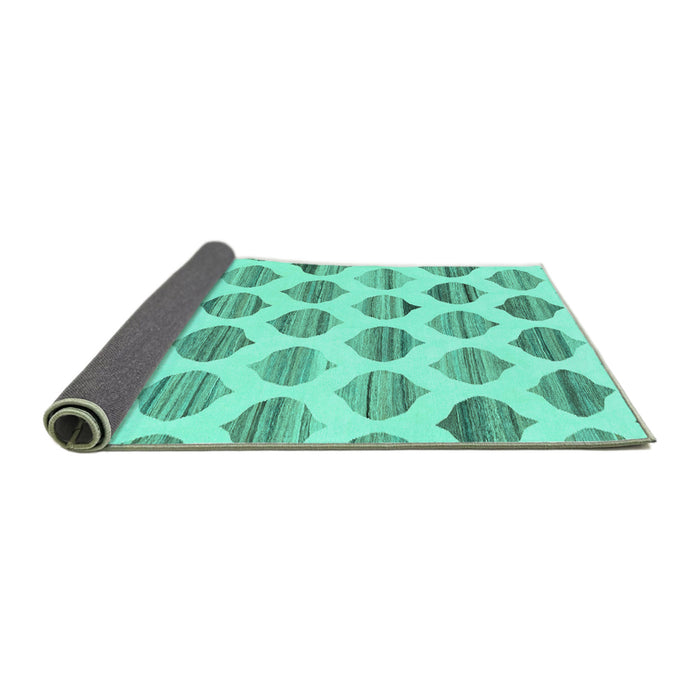 Sideview of Solid Turquoise Modern Rug, abs1923turq