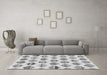 Machine Washable Solid Gray Modern Rug in a Living Room,, wshabs1923gry