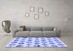 Machine Washable Solid Blue Modern Rug in a Living Room, wshabs1923blu