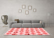 Modern Red Washable Rugs