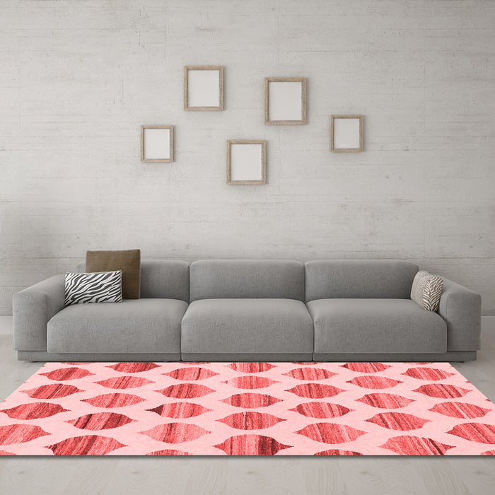 Modern Red Washable Rugs