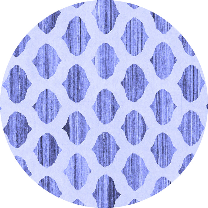 Round Solid Blue Modern Rug, abs1923blu