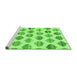 Sideview of Machine Washable Solid Green Modern Area Rugs, wshabs1923grn