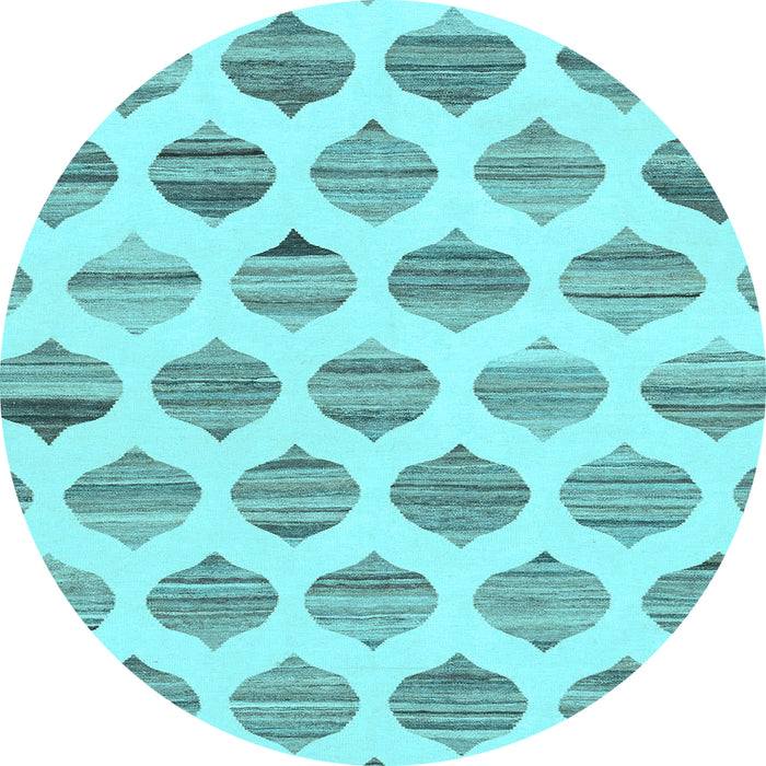 Round Solid Light Blue Modern Rug, abs1923lblu