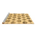 Sideview of Machine Washable Solid Brown Modern Rug, wshabs1923brn