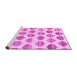 Sideview of Machine Washable Solid Pink Modern Rug, wshabs1923pnk