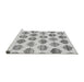 Sideview of Machine Washable Solid Gray Modern Rug, wshabs1923gry