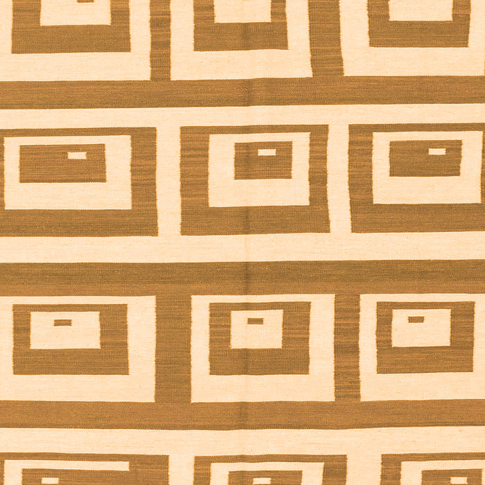 Square Machine Washable Oriental Orange Modern Area Rugs, wshabs1924org