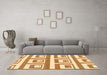 Machine Washable Oriental Orange Modern Area Rugs in a Living Room, wshabs1924org