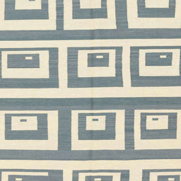 Square Abstract Light Slate Gray Oriental Rug, abs1924