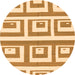 Round Oriental Orange Modern Rug, abs1924org