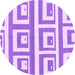 Round Oriental Purple Modern Rug, abs1924pur