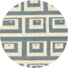 Round Machine Washable Abstract Light Slate Gray Rug, wshabs1924