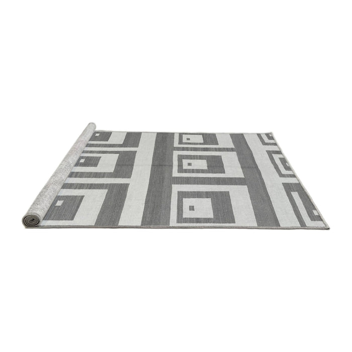 Sideview of Machine Washable Oriental Gray Modern Rug, wshabs1924gry