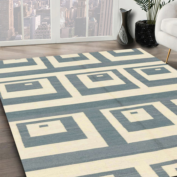 Machine Washable Abstract Light Slate Gray Rug in a Family Room, wshabs1924