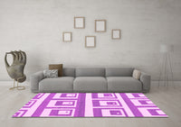 Machine Washable Oriental Pink Modern Rug, wshabs1924pnk