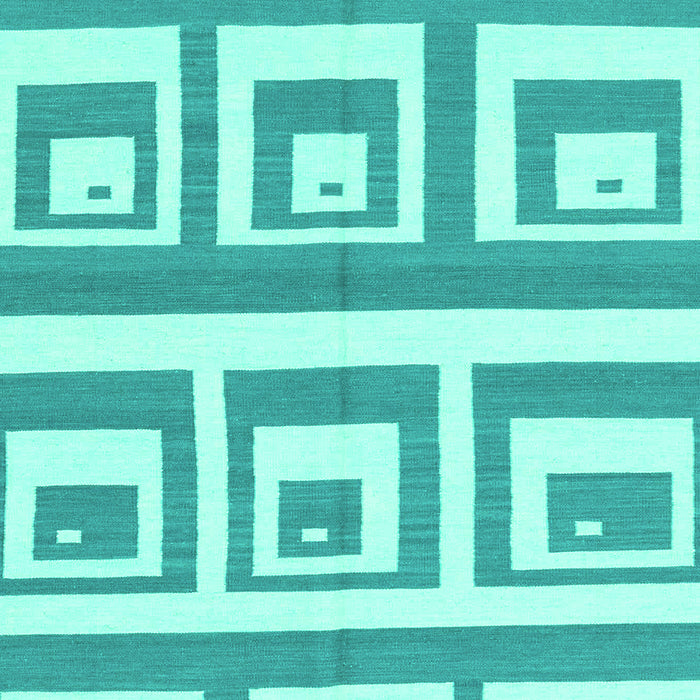 Machine Washable Oriental Turquoise Modern Area Rugs, wshabs1924turq