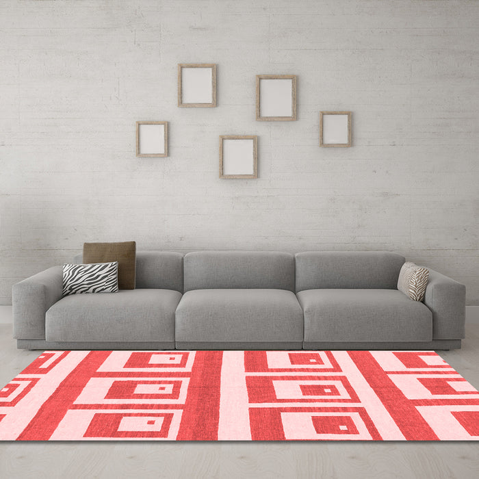 Modern Red Washable Rugs