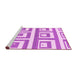 Sideview of Machine Washable Oriental Pink Modern Rug, wshabs1924pnk