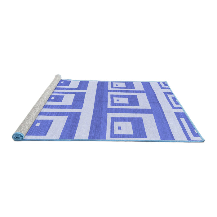 Sideview of Machine Washable Oriental Blue Modern Rug, wshabs1924blu
