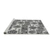 Sideview of Machine Washable Abstract Gray Modern Rug, wshabs1925gry