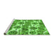 Sideview of Machine Washable Abstract Green Modern Area Rugs, wshabs1925grn