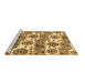 Sideview of Machine Washable Abstract Brown Modern Rug, wshabs1925brn