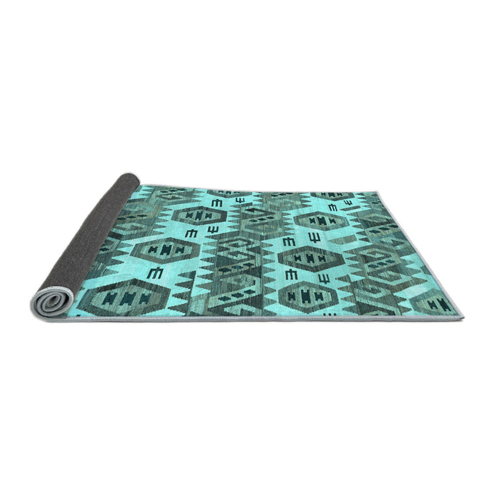 Sideview of Abstract Light Blue Modern Rug, abs1925lblu