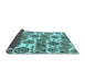 Sideview of Abstract Light Blue Modern Rug, abs1925lblu