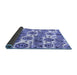 Sideview of Abstract Blue Modern Rug, abs1925blu