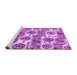 Sideview of Machine Washable Abstract Purple Modern Area Rugs, wshabs1925pur