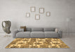 Machine Washable Abstract Brown Modern Rug in a Living Room,, wshabs1925brn