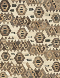 Machine Washable Abstract Brown Rug, wshabs1925