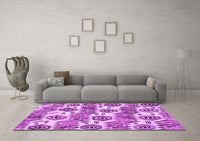 Machine Washable Abstract Purple Modern Rug, wshabs1925pur