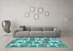 Machine Washable Abstract Light Blue Modern Rug in a Living Room, wshabs1925lblu