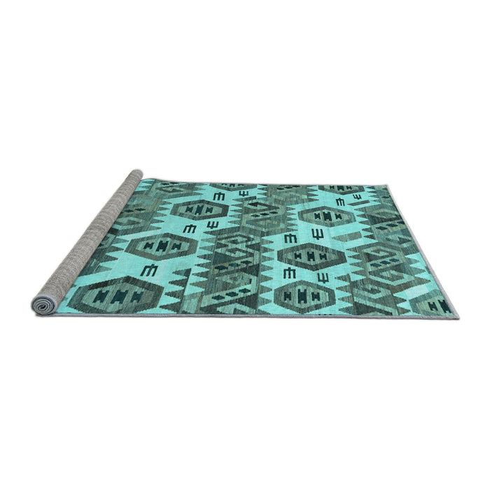 Sideview of Machine Washable Abstract Light Blue Modern Rug, wshabs1925lblu