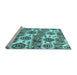 Sideview of Machine Washable Abstract Light Blue Modern Rug, wshabs1925lblu