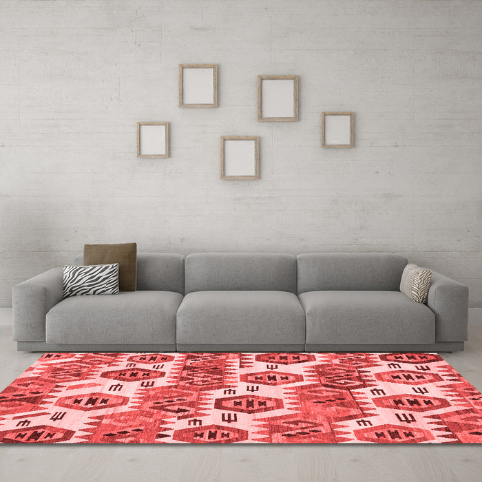 Modern Red Washable Rugs