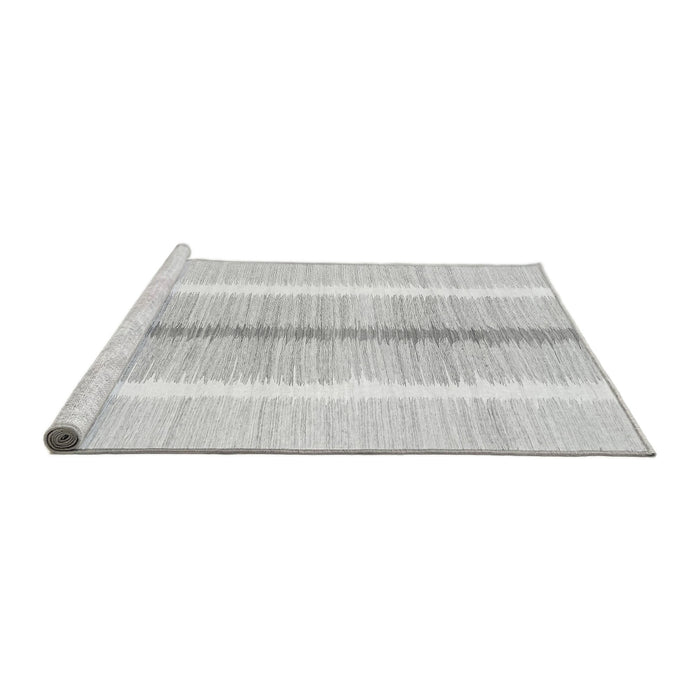 Sideview of Machine Washable Abstract Gray Modern Rug, wshabs1926gry
