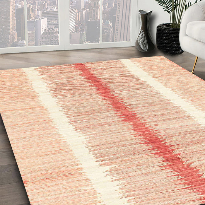 Abstract Golden Blonde Gold Modern Rug in Family Room, abs1926