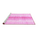 Sideview of Machine Washable Abstract Pink Modern Rug, wshabs1926pnk