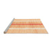 Sideview of Machine Washable Abstract Orange Modern Area Rugs, wshabs1926org